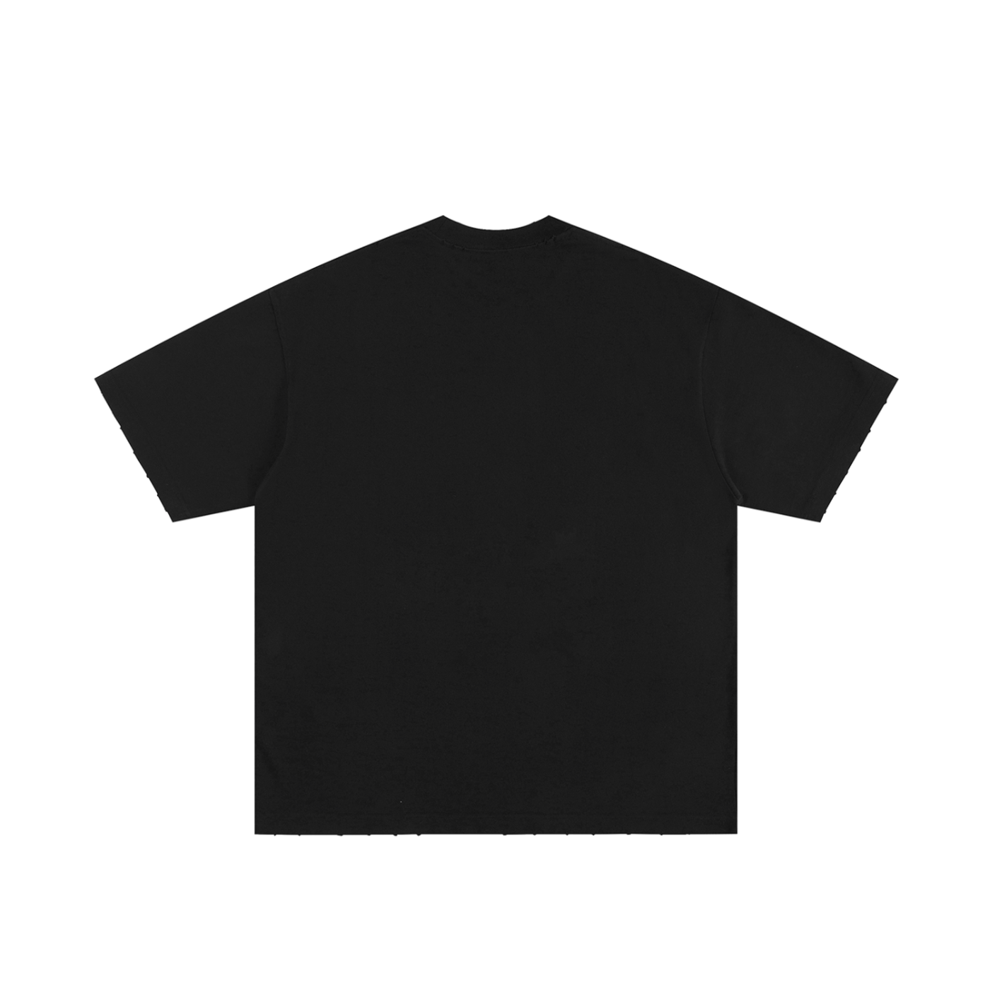 Heavyweight ATLAZ logo Hand-frayed T-Shirt