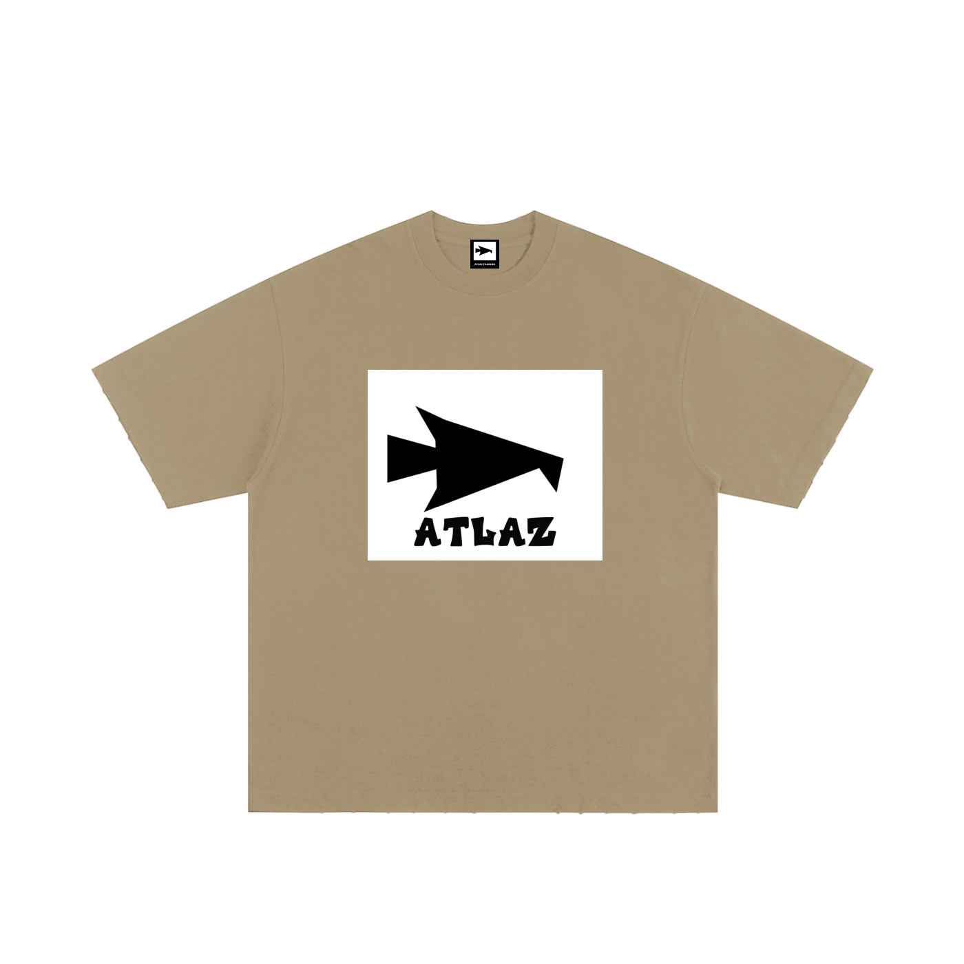 Heavyweight ATLAZ logo Hand-frayed T-Shirt